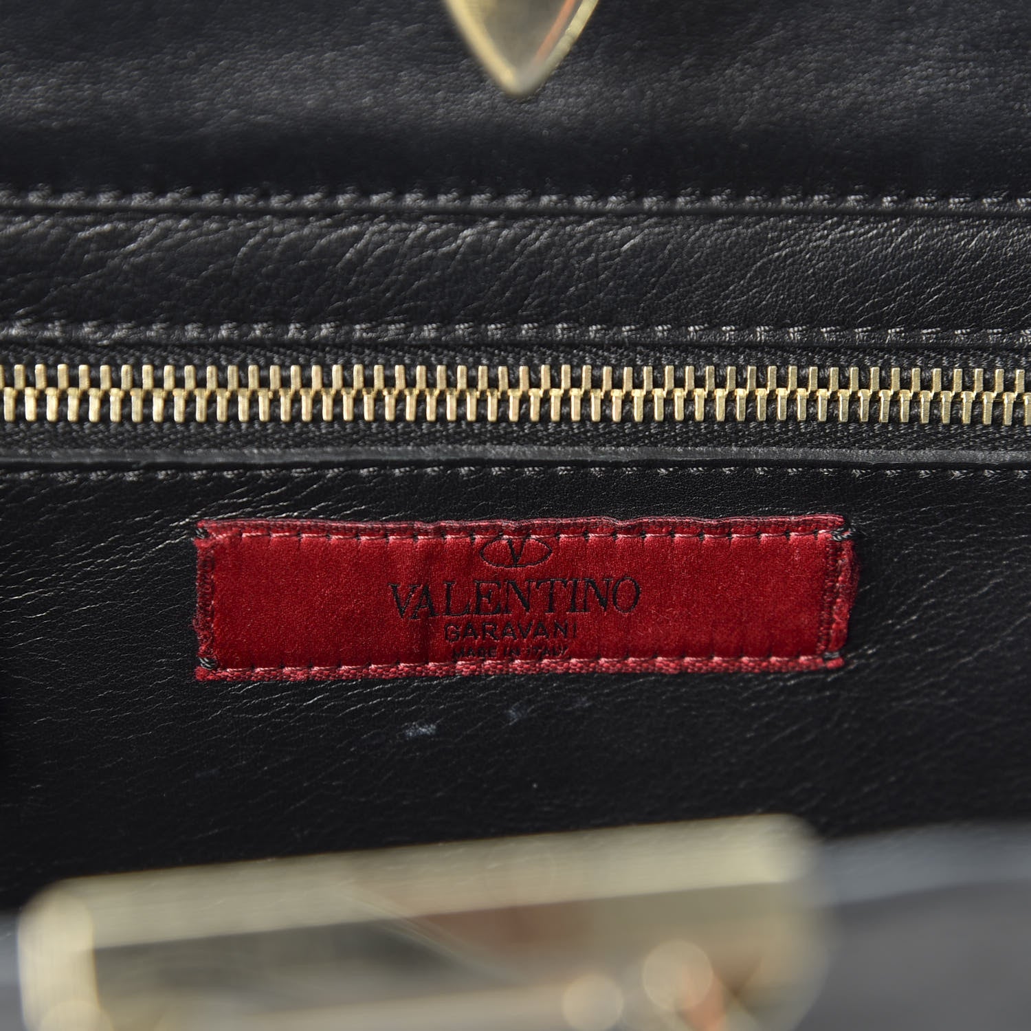 Valentino Garavani Vitello Small Rockstud Tote Black 7 of 12
