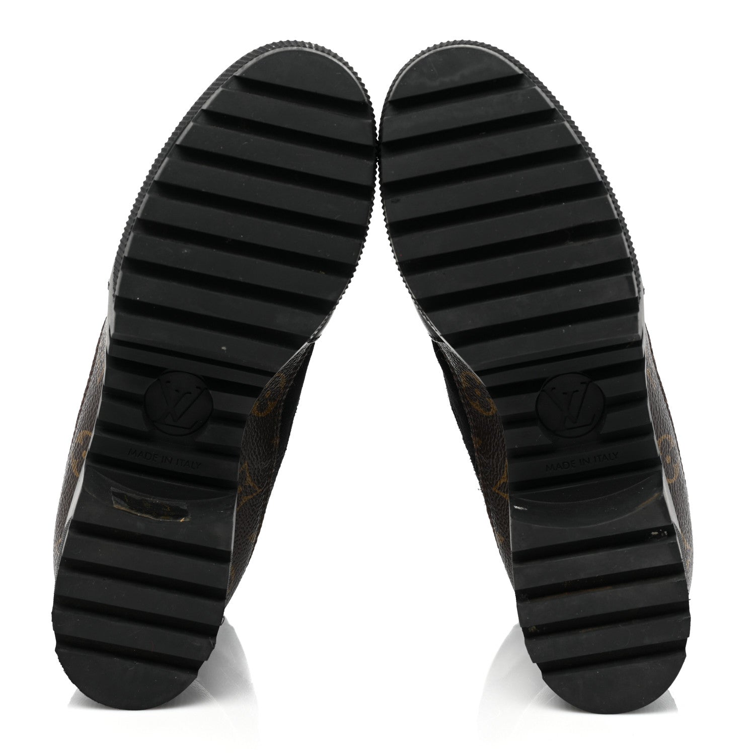 Louis Vuitton Suede Calfskin Monogram Laureate Platform Desert Boots 38.5 Black 6 of 18