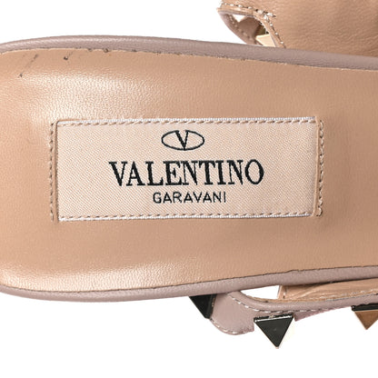 Valentino Garavani Patent Rockstud Ankle Strap 100mm Pumps 38 Poudre 6 of 7