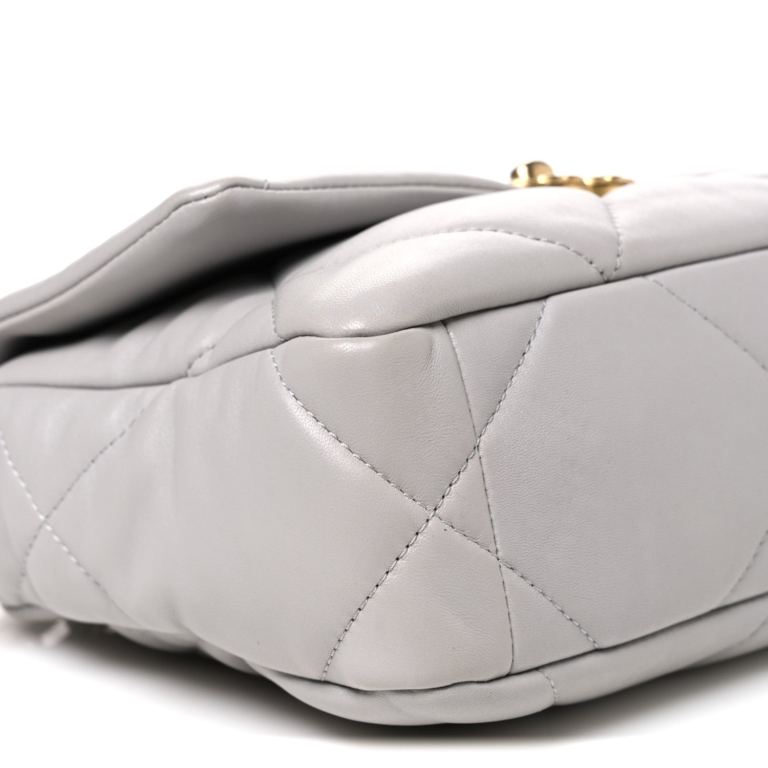 Chanel Goatskin Quilted Medium Chanel 19 Flap Grey 9 of 11