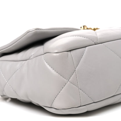 Chanel Goatskin Quilted Medium Chanel 19 Flap Grey 9 of 11