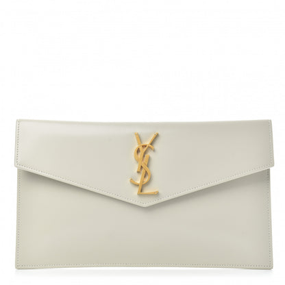 Saint Laurent Smooth Shiny Calfskin Uptown Pouch Crema Soft 1 of 9