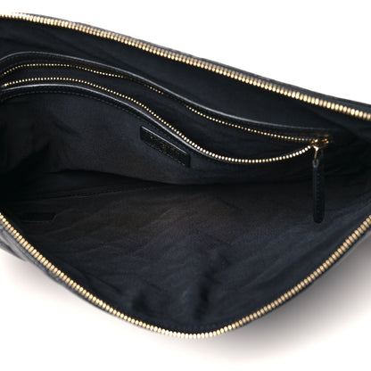 Chanel Iridescent Caviar Quilted Large Cosmetic Case Black 5 of 7