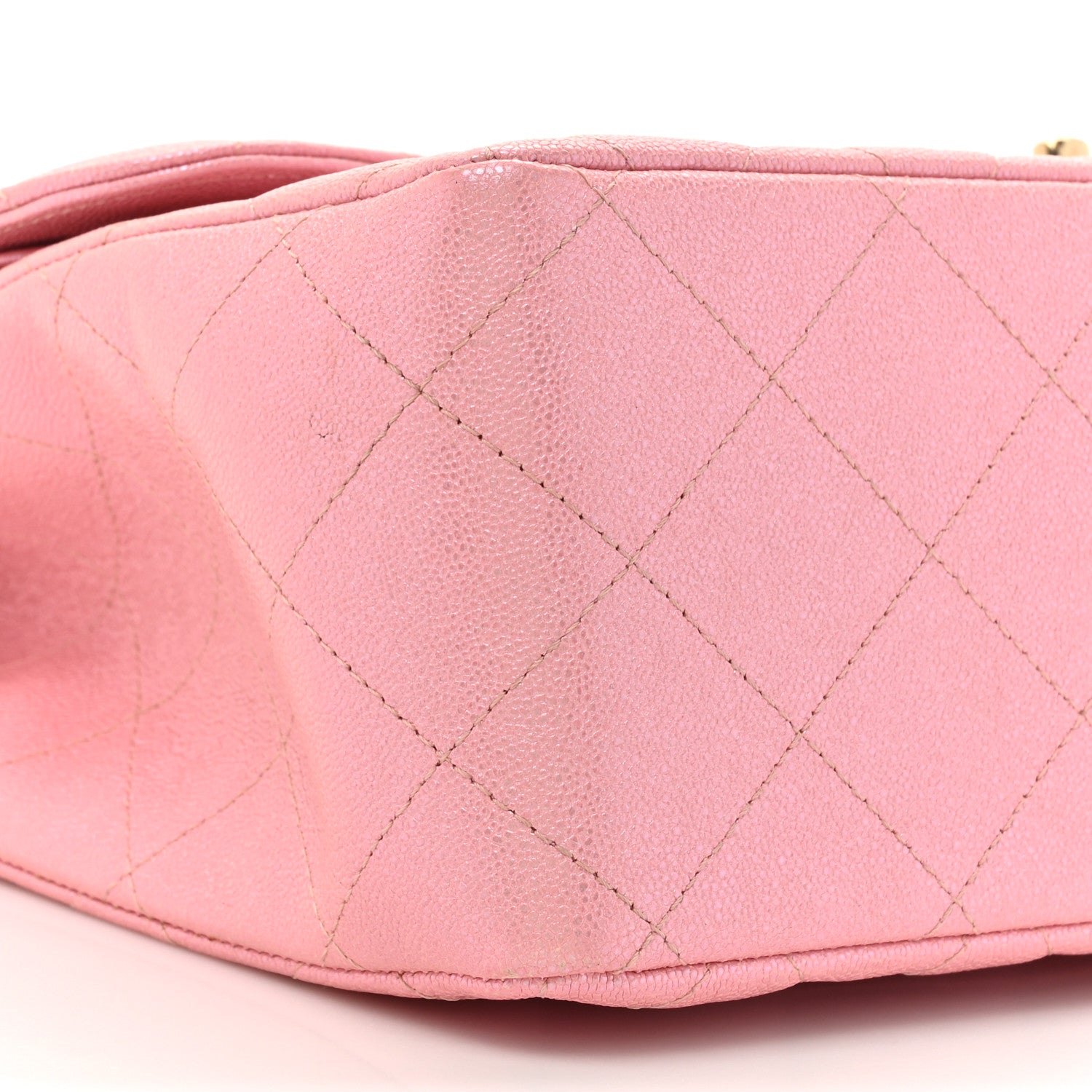 Chanel Iridescent Caviar Quilted Jumbo Double Flap Rose Pink 10 of 16