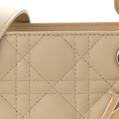 Christian Dior Lambskin Cannage Medium Lady Dior Beige 8 of 10