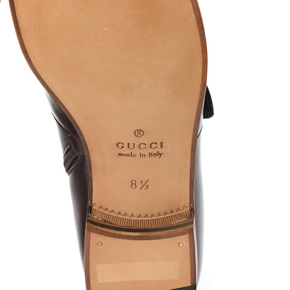 Gucci Goatskin Web Mens GG Ankle Boots 8.5 Cocoa 6 of 9