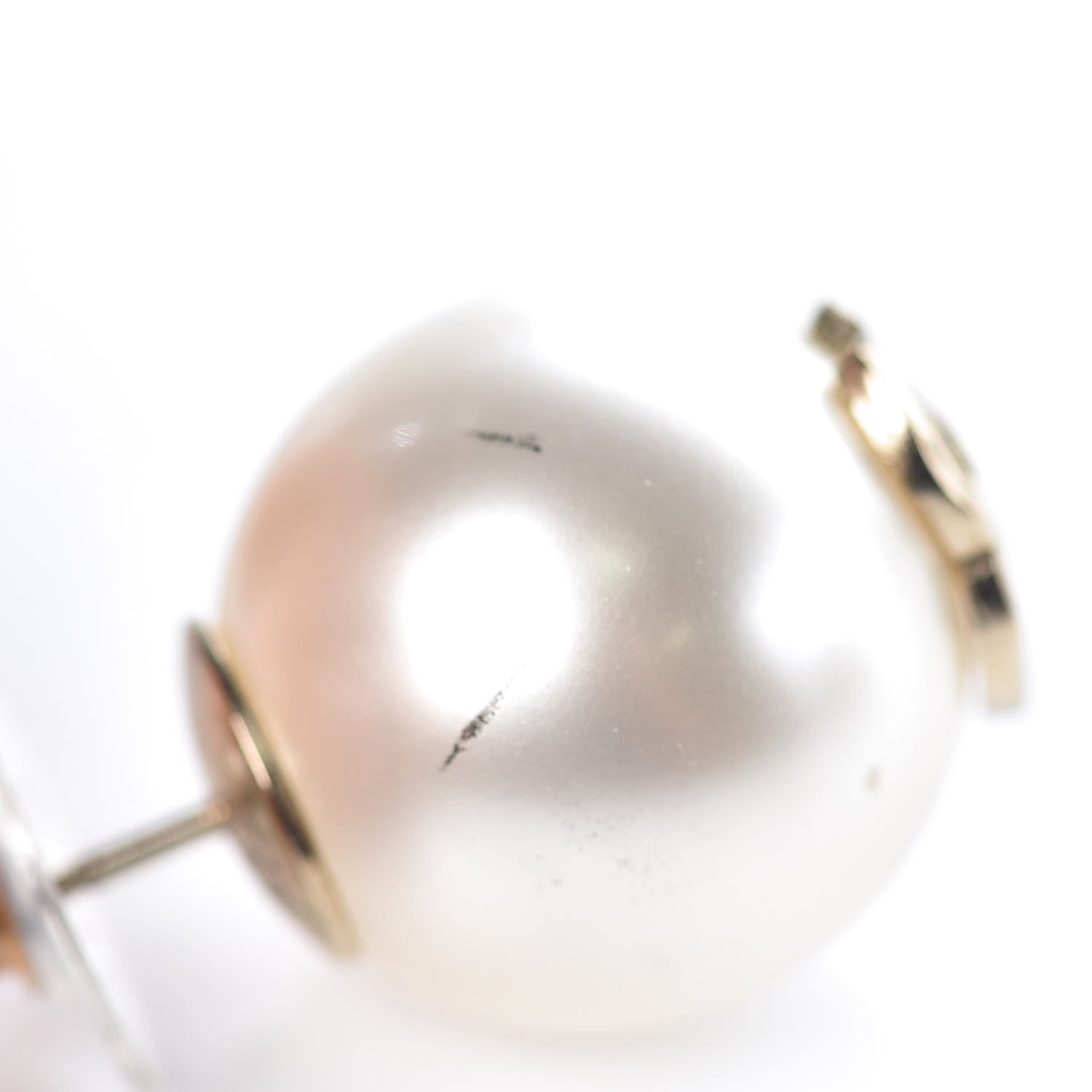 Chanel Pearl CC Large Earrings Gold 6 of 7