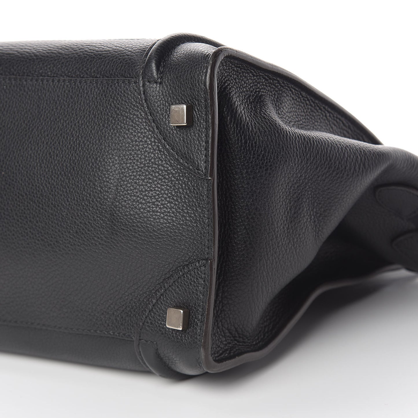 Drummed Calfskin Mini Luggage Black