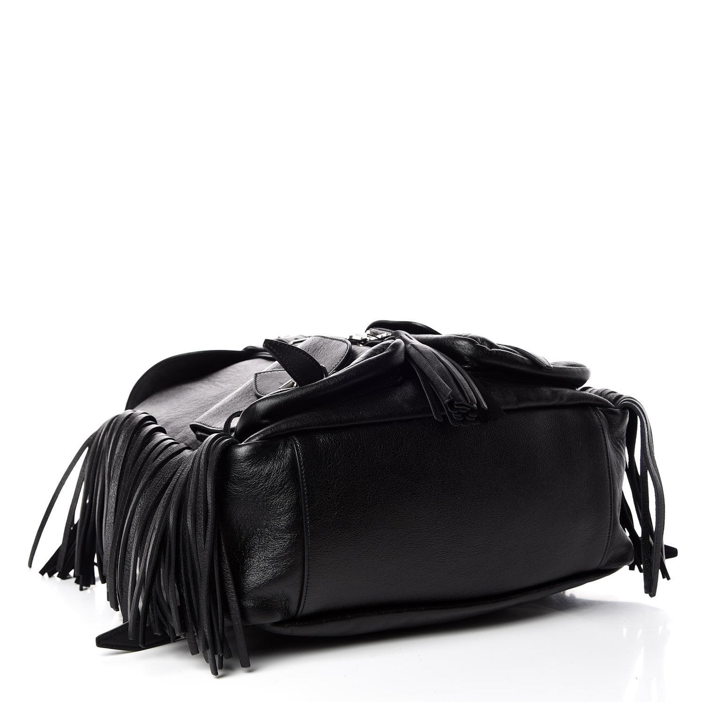 Calfskin Fringe Festival Backpack Black