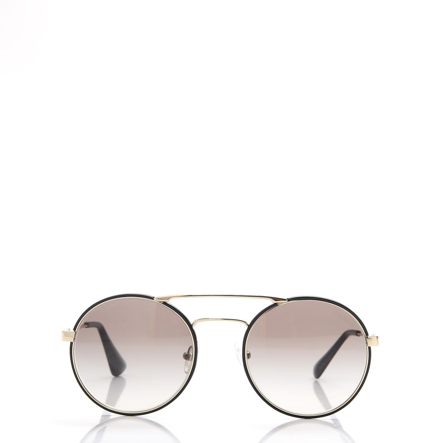 Round Sunglasses SPR 51S Black Gold