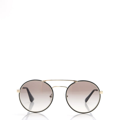 Prada Round Sunglasses SPR 51S Black Gold 2 of 8