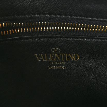 Valentino Garavani Calfskin Stud Sign Zip Hobo Black 6 of 8