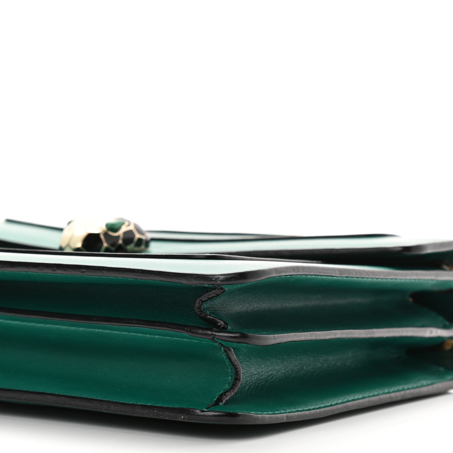 Bulgari Calfskin Serpenti Forever Shoulder Bag Emerald Green 9 of 12