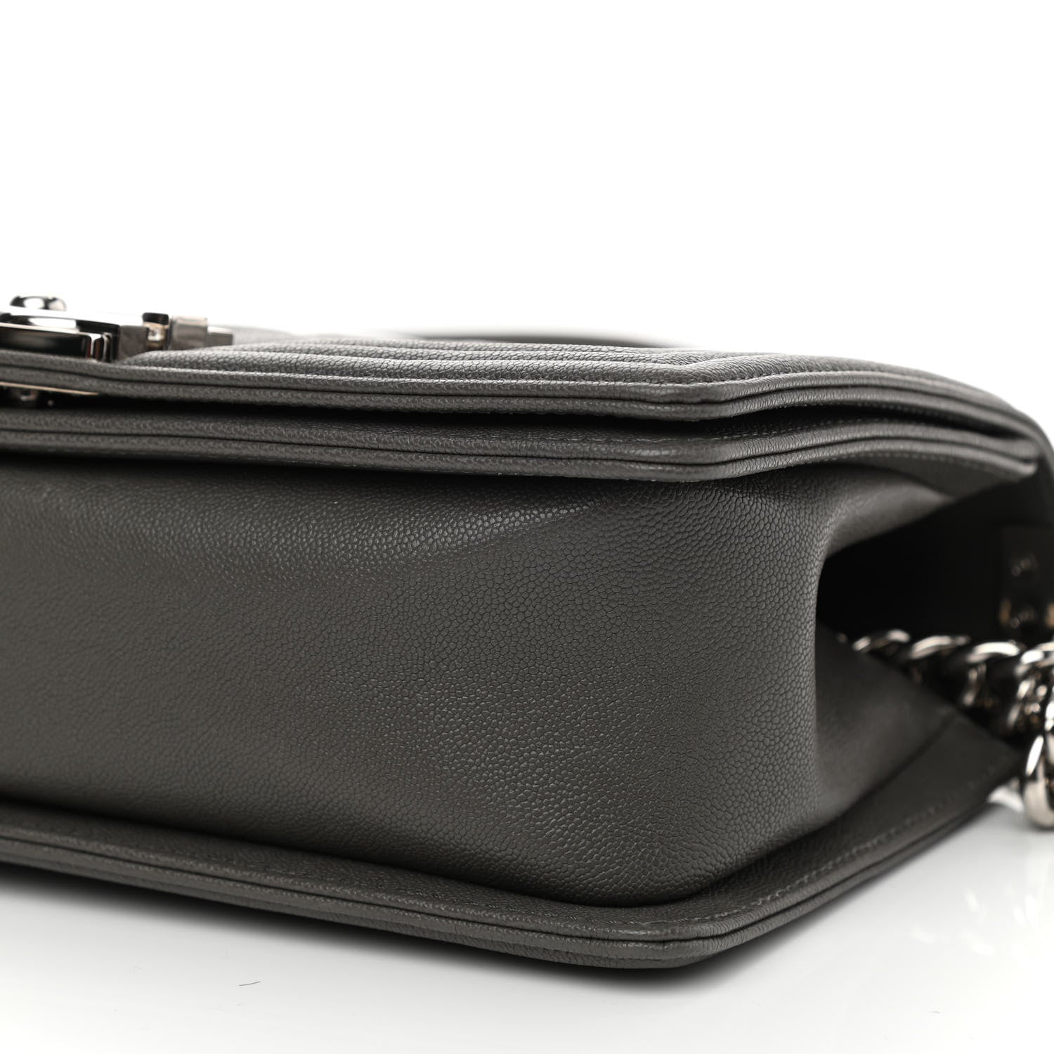 Chanel Caviar Quilted Medium Boy Flap Grey 8 of 9