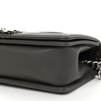 Chanel Caviar Quilted Medium Boy Flap Grey 8 of 9