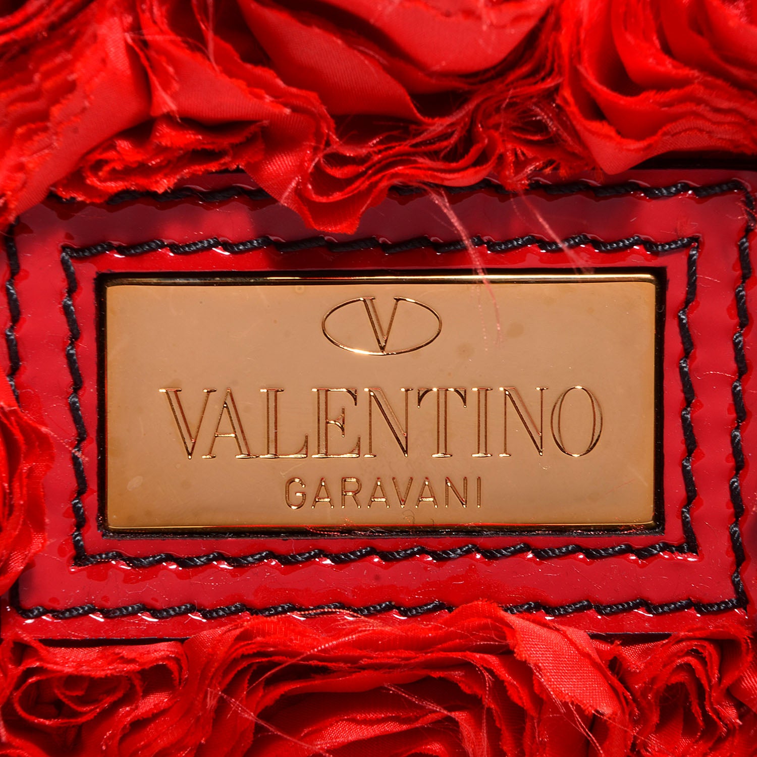 Valentino Garavani Silk Georgette Rosier Small Tote Red 76137