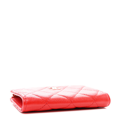 Chanel Caviar Quilted Zipped Key Holder Case Red 4 of 7