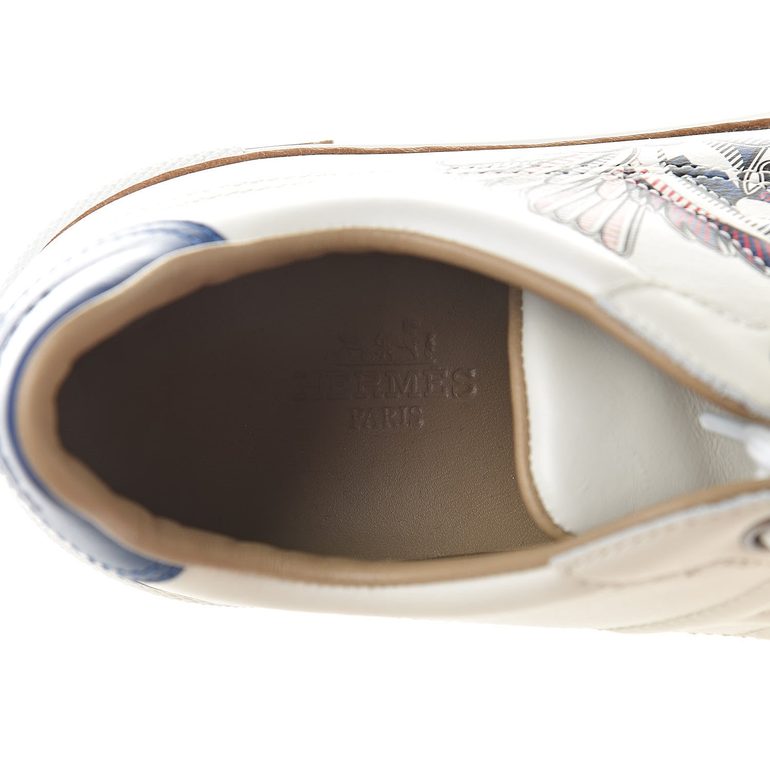 Hermes Calfskin Pegase Pop Polo Sneakers 37.5 Multicolor White 7 of 11