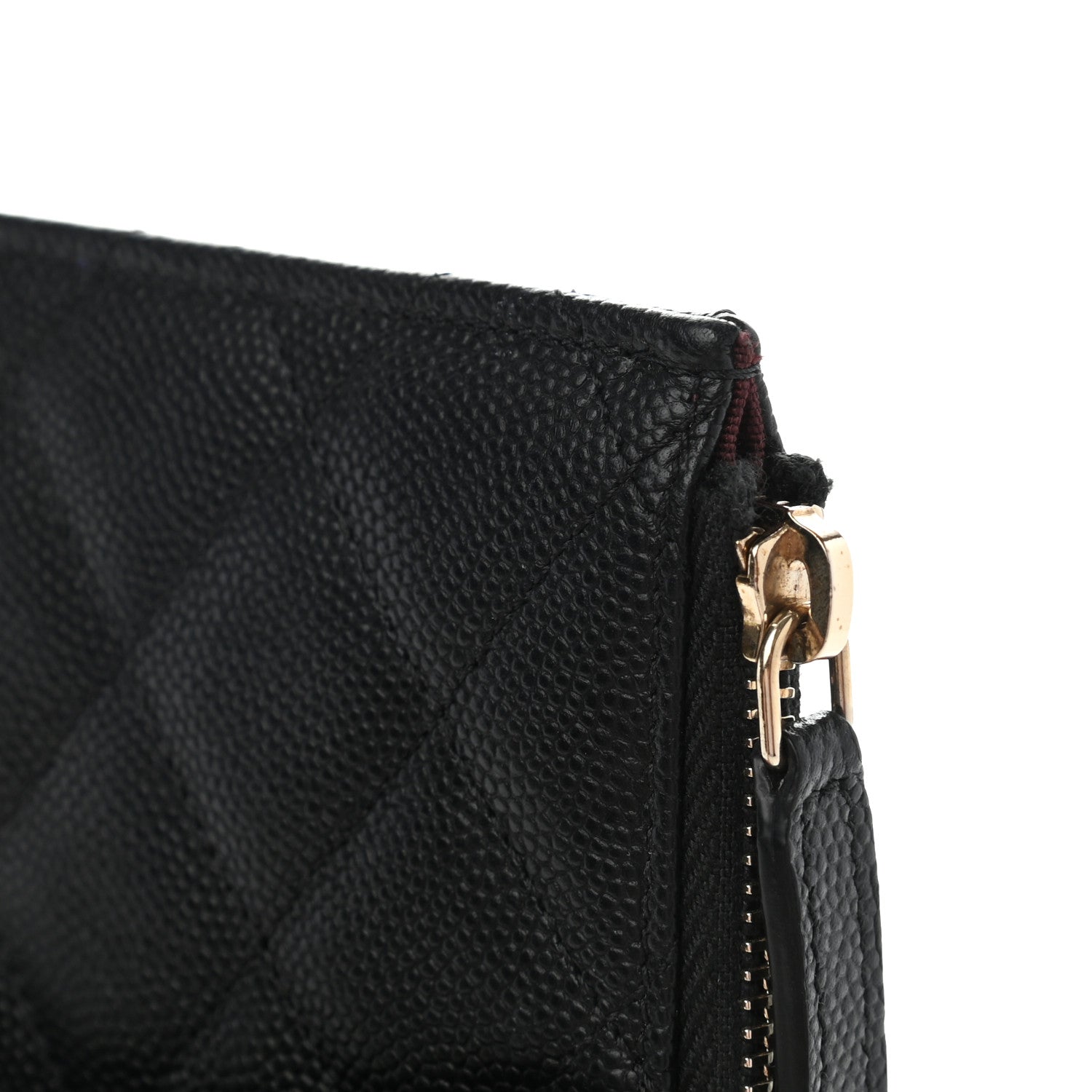 Chanel Caviar Quilted Classic Flat Wallet Pouch Black 8 of 12