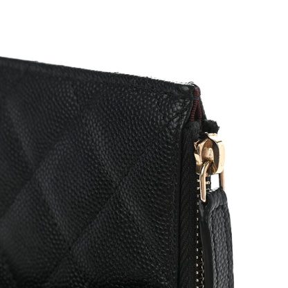 Chanel Caviar Quilted Classic Flat Wallet Pouch Black 8 of 12