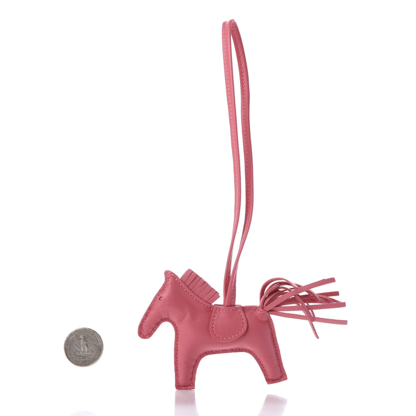 Milo Lambskin Grigri Rodeo Horse Bag Charm PM Rose Azalee