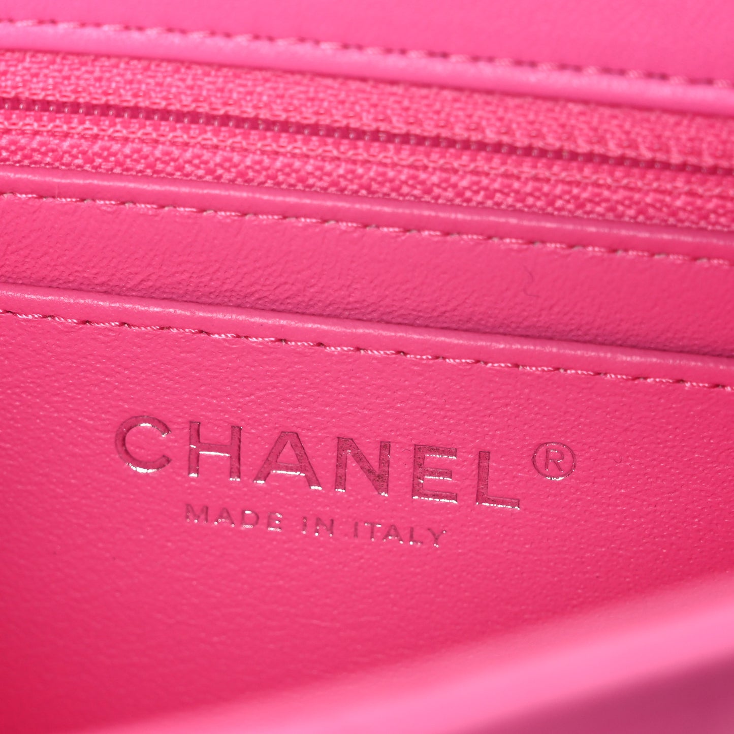 Lambskin Quilted Mini Rectangular Flap Pink