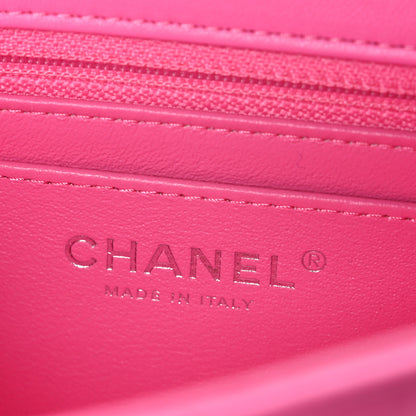 Chanel Lambskin Quilted Mini Rectangular Flap Pink 6 of 10