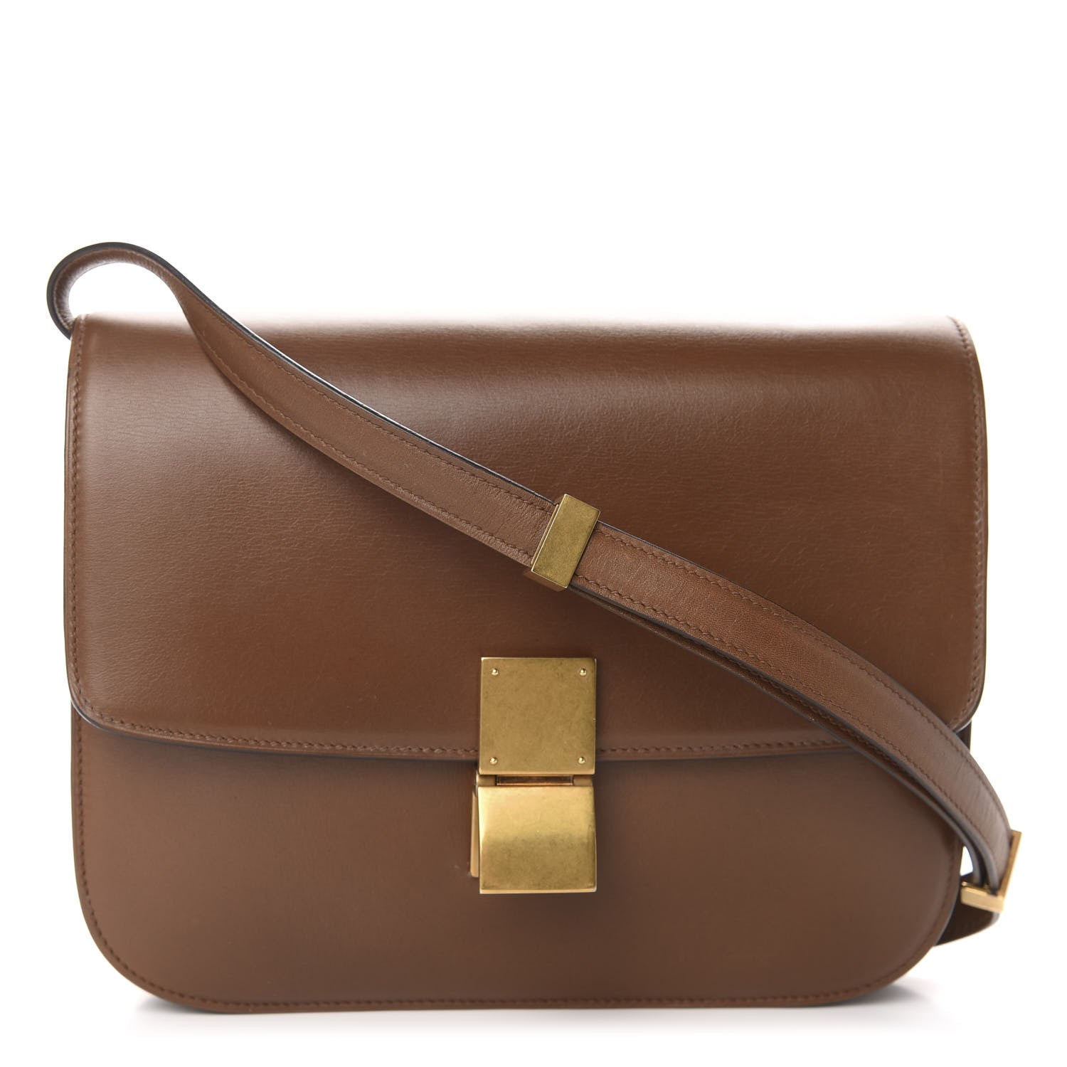 Celine Box Calfskin Medium Classic Box Flap Bag Camel 1 of 13