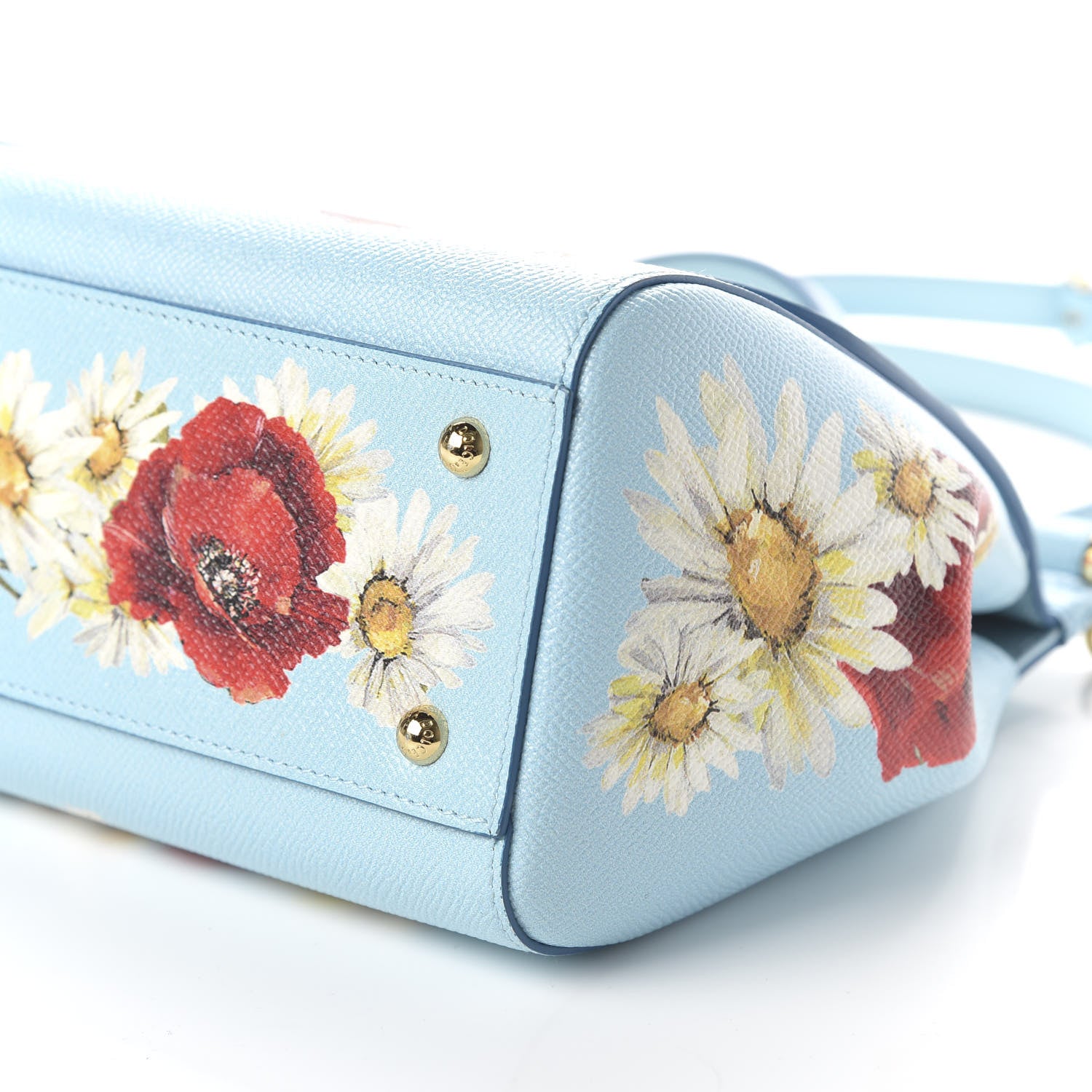 Dolce & Gabbana Dauphine St.Giap Papaveri Print Medium Miss Sicily Satchel Celeste 7 of 9
