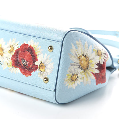 Dolce & Gabbana Dauphine St.Giap Papaveri Print Medium Miss Sicily Satchel Celeste 7 of 9