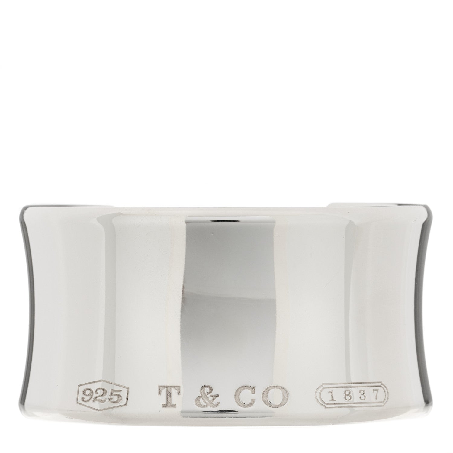 Tiffany Sterling Silver Wide 1837 Cuff Bracelet 1 of 4