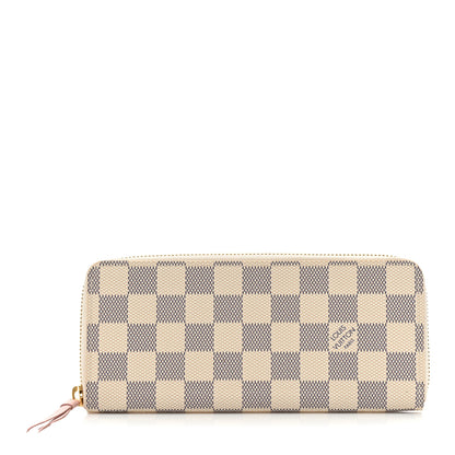 Louis Vuitton Damier Azur Clemence Wallet Rose Ballerine 1 of 13