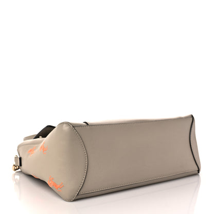 Chloe Smooth Calfskin Little Horses Embroidered Small Faye Day Shoulder Bag Pastel Grey 3 of 7