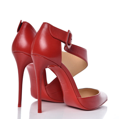 Christian Louboutin Nappa Sharpeta 100 Pumps 37 Flamenco 4 of 12