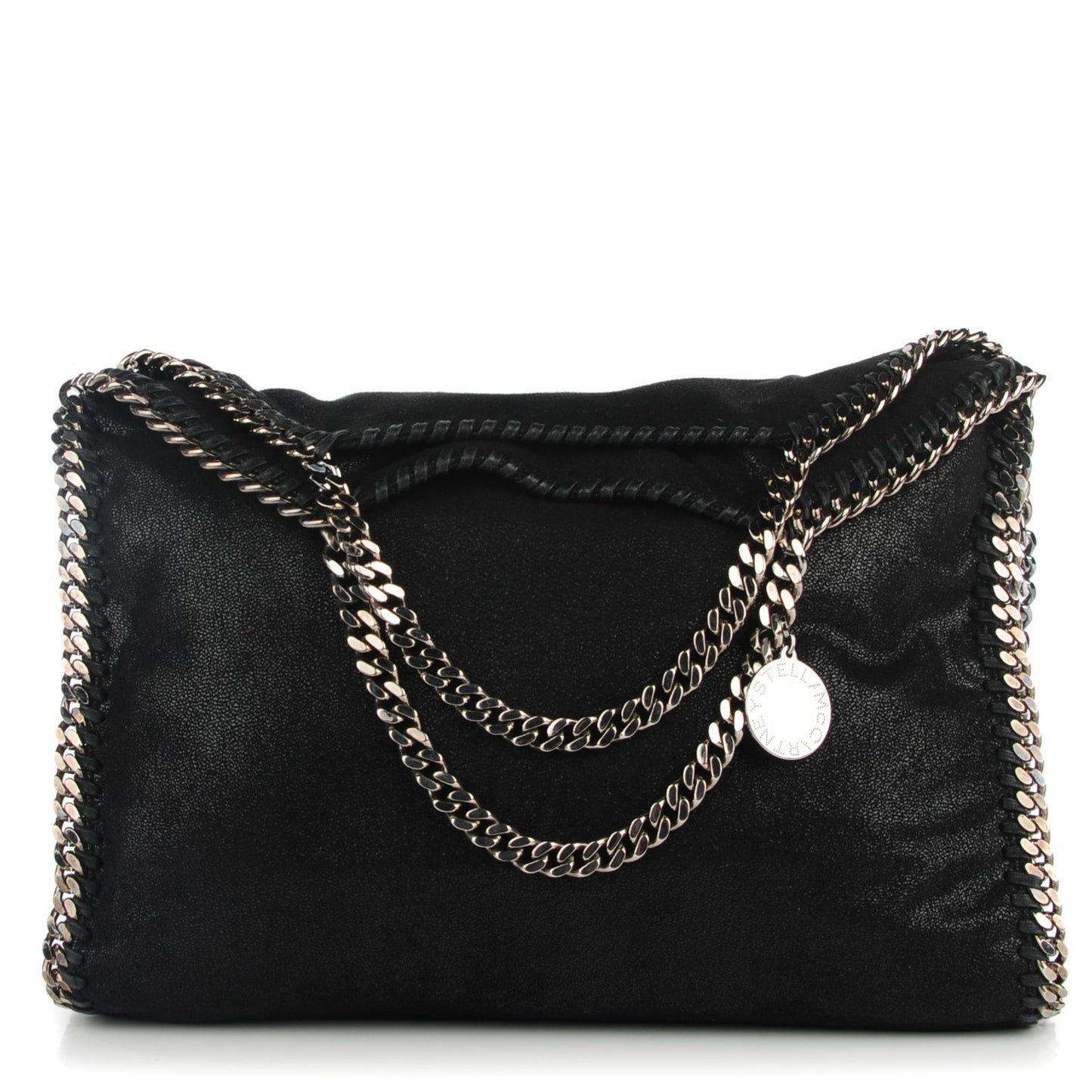 Shaggy Deer Falabella Fold Over Tote Black