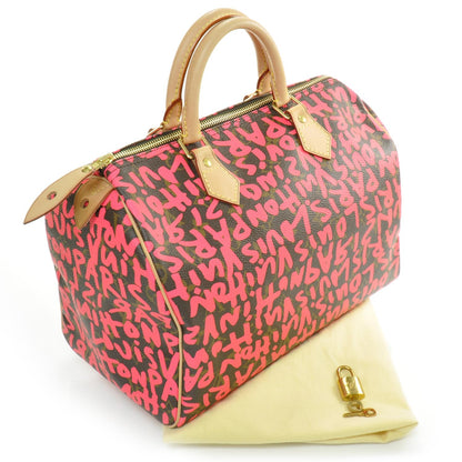 Louis Vuitton Monogram Graffiti Speedy 30 Fuchsia 3 of 8