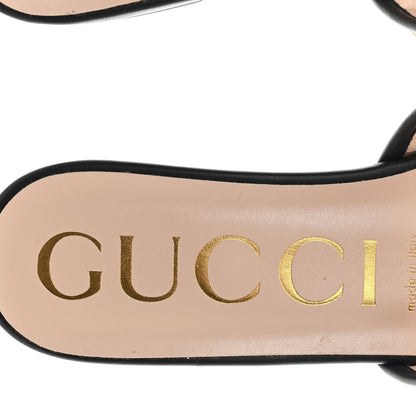 Gucci Monogram Matelasse Diagonal GG Marmont Flat Slide Sandals 40 Beige Ebony Black 8 of 10