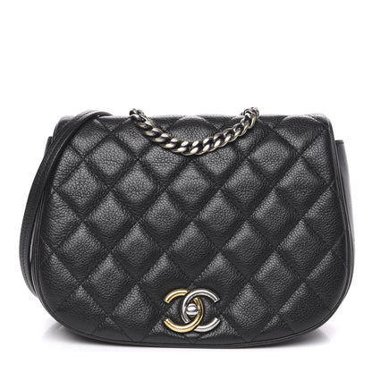 Chanel Calfskin Quilted Small Casual Pocket Messenger Flap Black 1 of 10