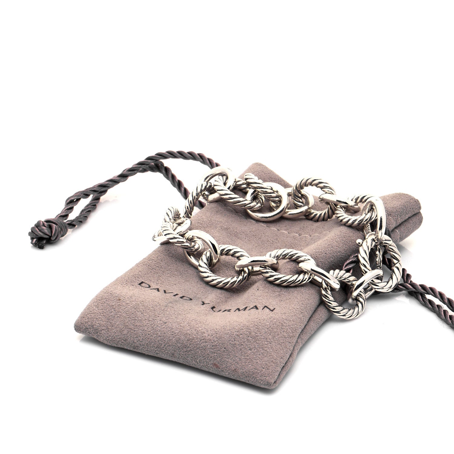 David Yurman Sterling Silver 12mm Large Oval Link Bracelet 6 of 6