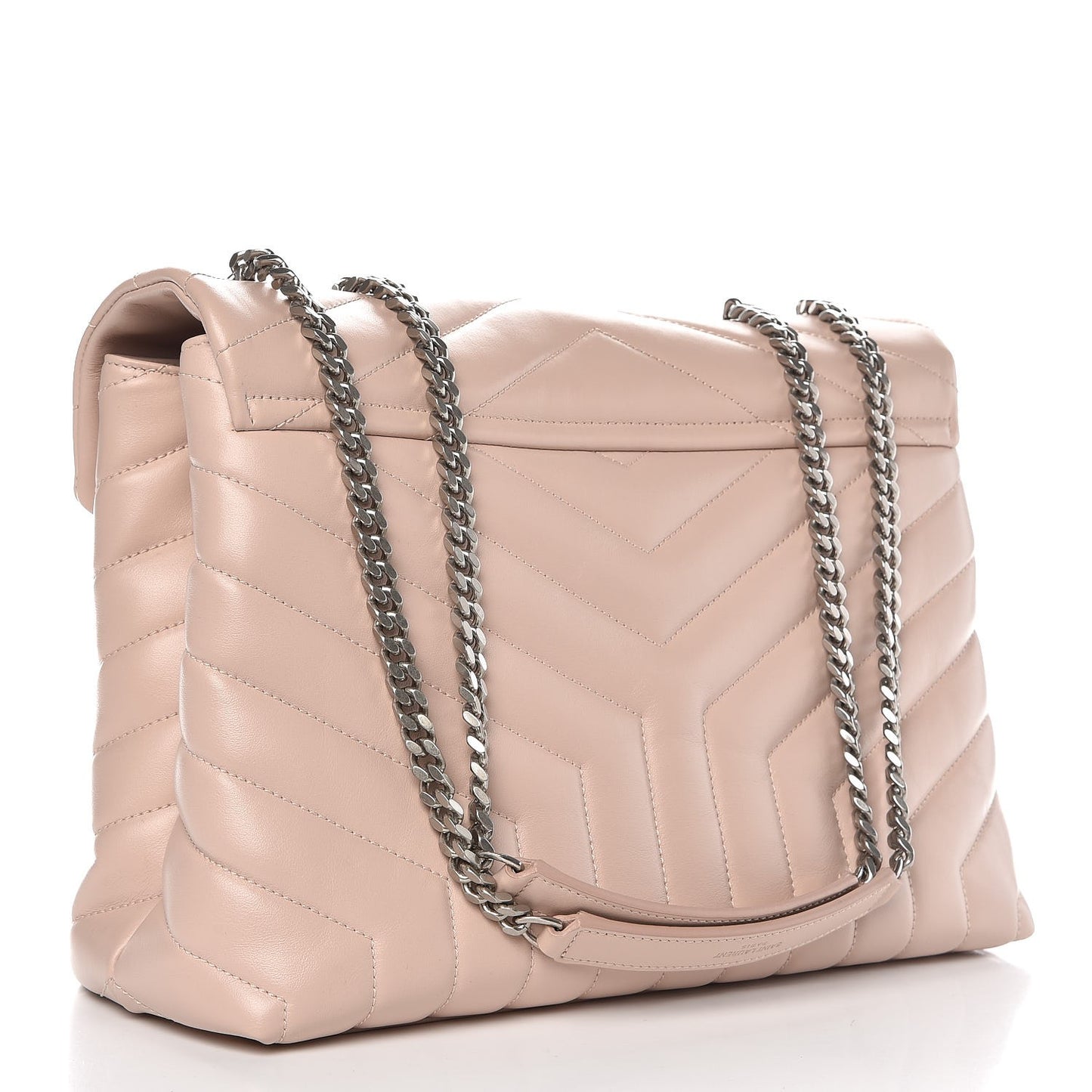 Calfskin Y Quilted Monogram Medium Loulou Chain Satchel Rose Antic