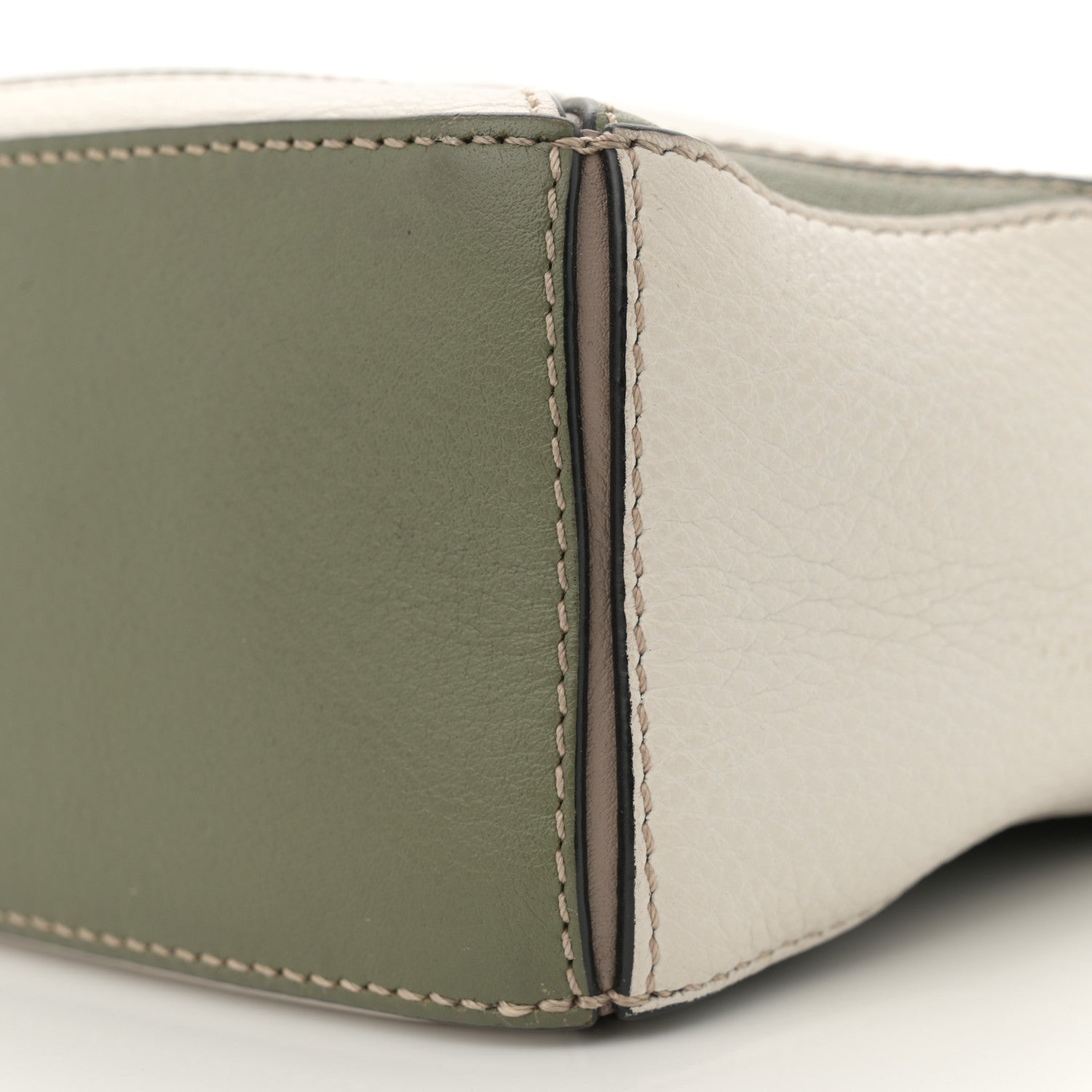 Loewe Calfskin Mini Puzzle Bag Sand Avocado Green 10 of 16