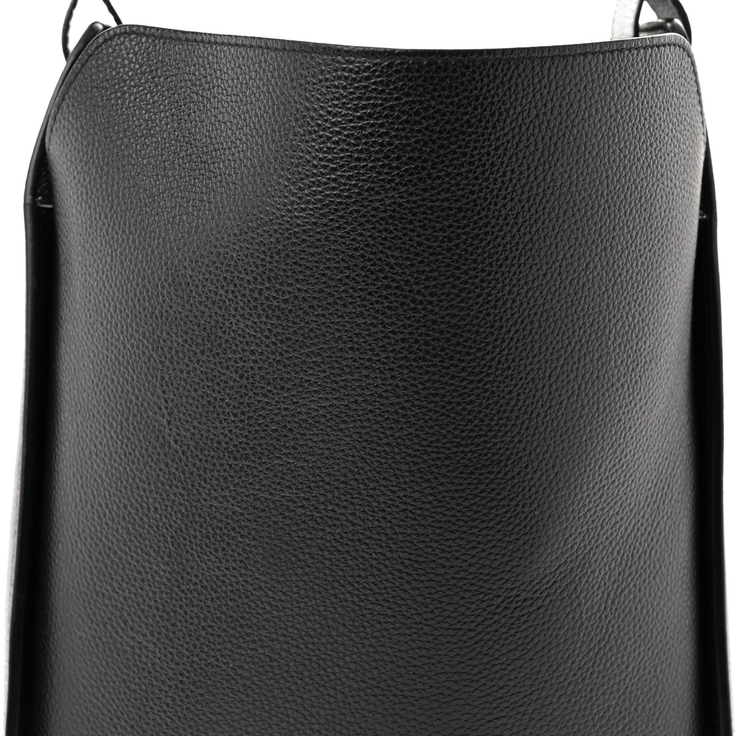 Calfskin Logo Embossed Small Tool 2.0 North-South Tote Black