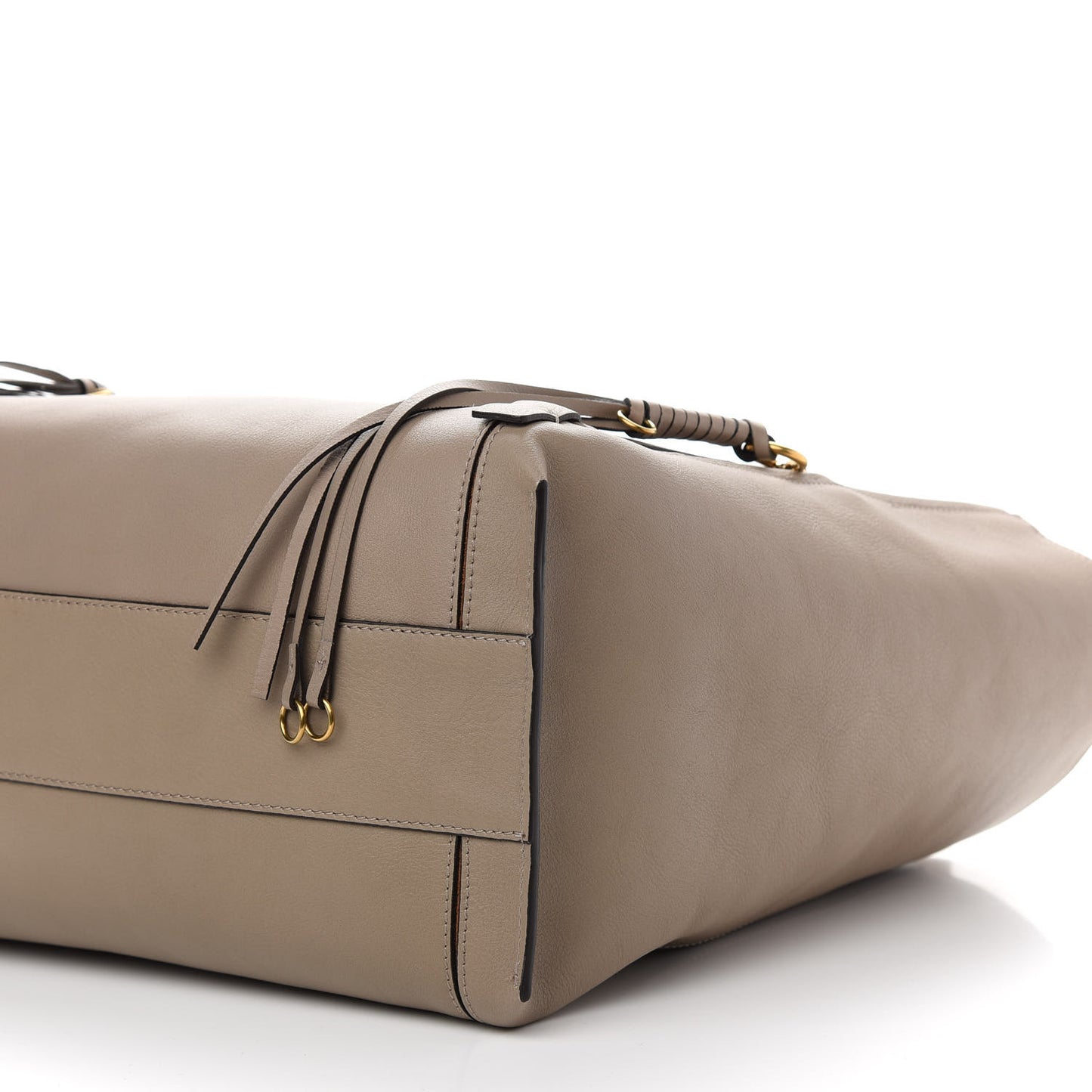 Smooth Calfskin Medium Milo Shopping Tote Motty Grey