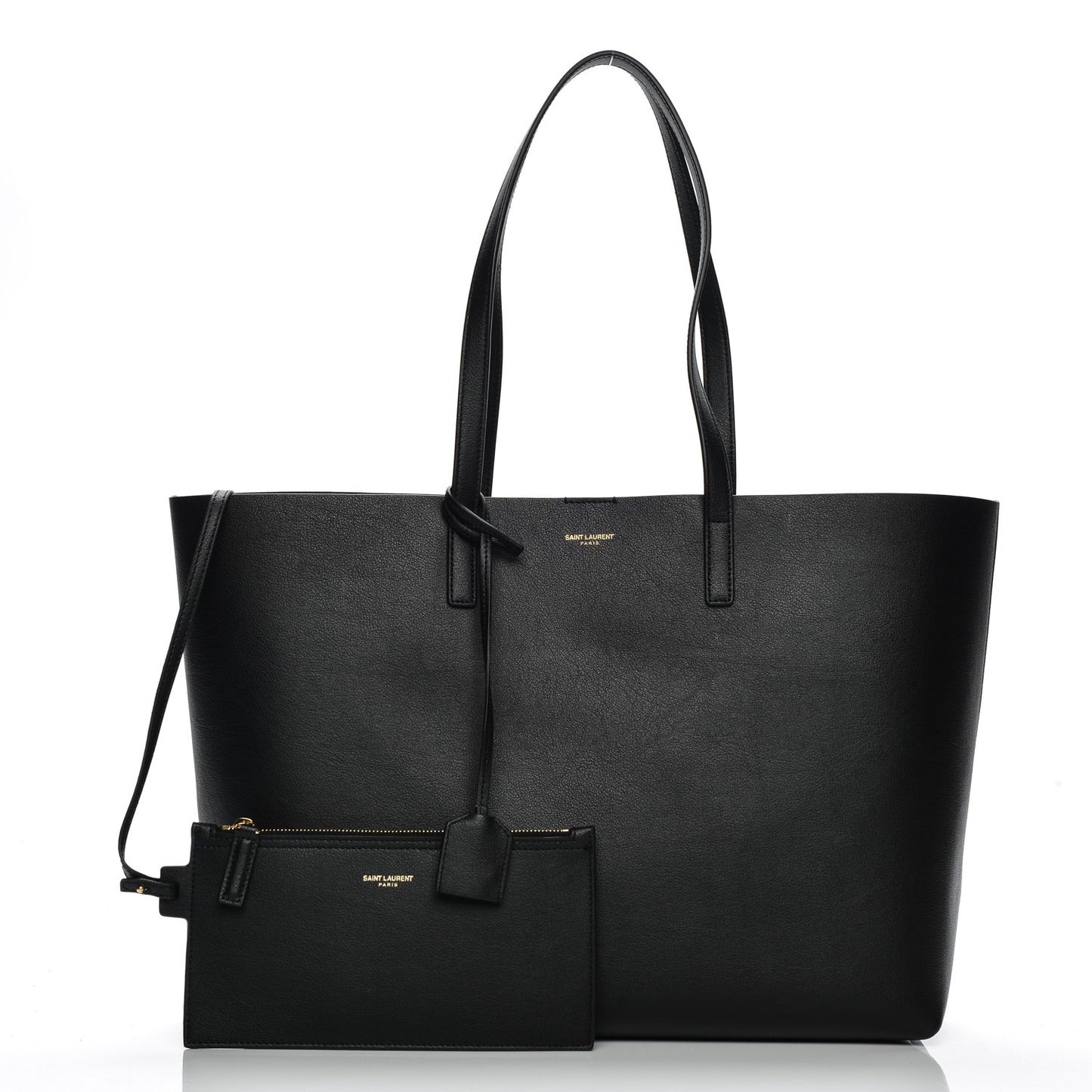 Calfskin Large Shopping Tote Black