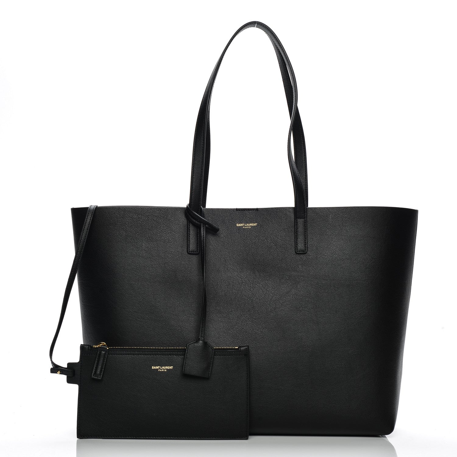 Saint Laurent Calfskin Large Shopping Tote Black 5 of 8