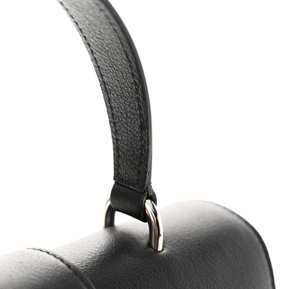 Jimmy Choo Calfskin Crystal Medium Cheri Top Handle Bag Black 10 of 12