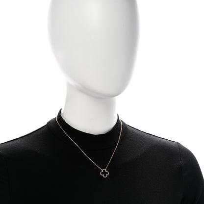 Van Cleef & Arpels 18K Yellow Gold Black Onyx Vintage Alhambra Pendant Necklace 2 of 6