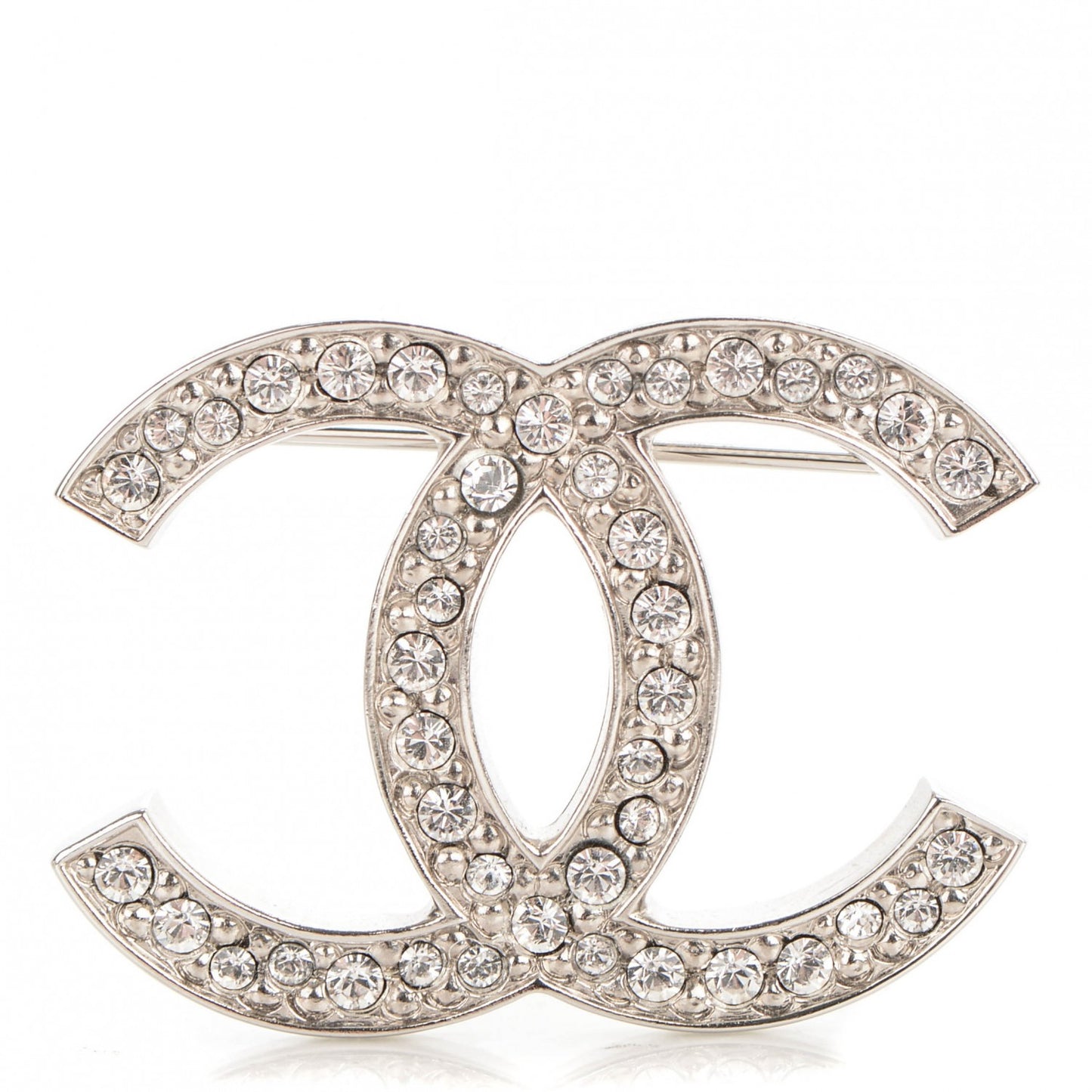 Crystal CC Brooch Silver