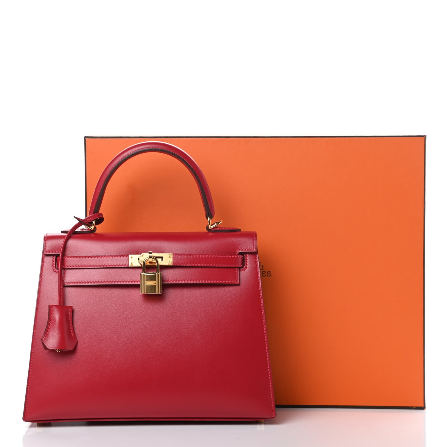 Hermes Tadelakt Kelly Sellier 25 Rouge Vif 11 of 11