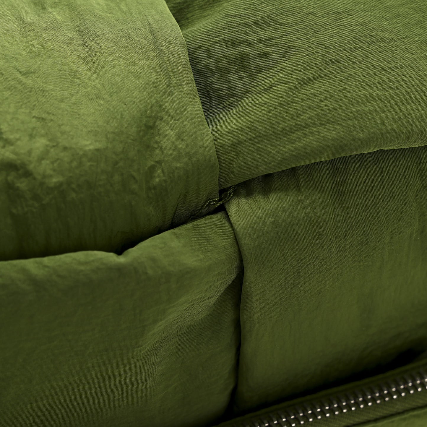 Nylon Intrecciato Padded Tech Cassette Bag Avocado